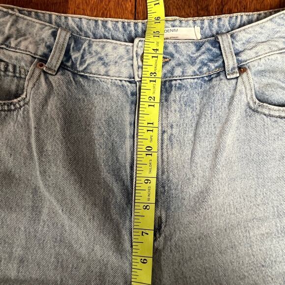 Garage Blue 90’s Straight Leg Jeans with Distressed Detailing - Picture 9 of 13